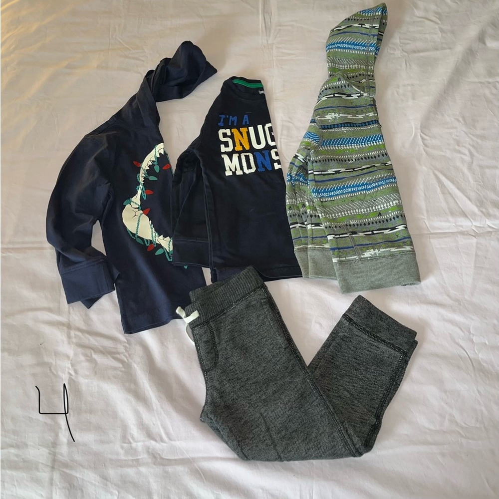 Gymboree Kids Shirts & Tops Set - Navy, Gray, Green